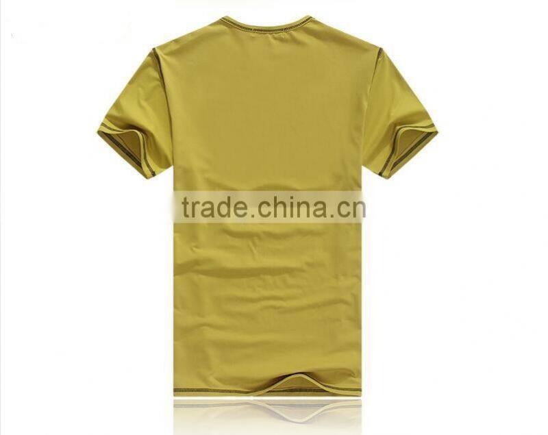 Womens and mens unisex sonic welding printing slim fit t-shirt