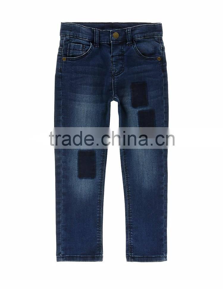 Hot sale Chirldren patch denim jeans long pants new style boys pants jeans