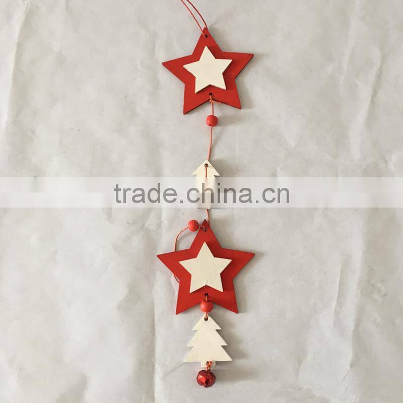 Handmade DIY Christmas Decoration Red Star Hanging Crafts