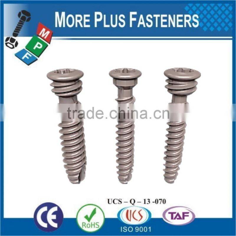 Made in Taiwan Titanium Locking Compression Temporary Threaded Special Self Tapping Screw
