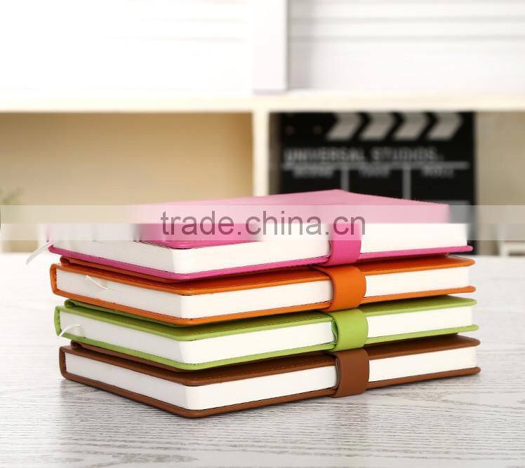 wholesale A6 PU cover custom printing logo office business notebook