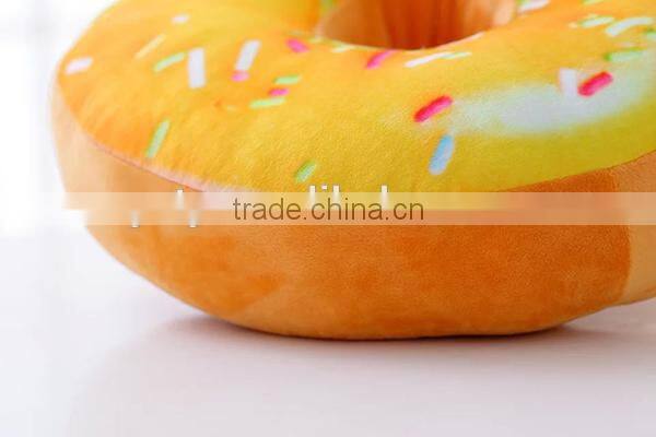 Various types custom plush stuffed cotton food pillow donut pillows
