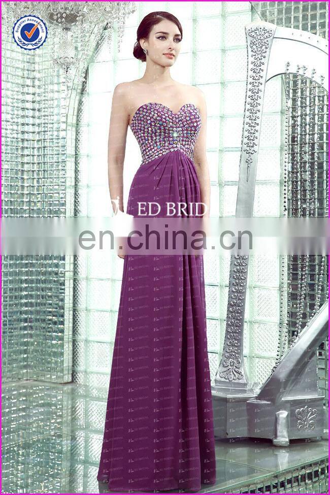 CE430 Attractive China Factory Sweetheart A-Line Beaded Bridesmaid Dress Royal Purple