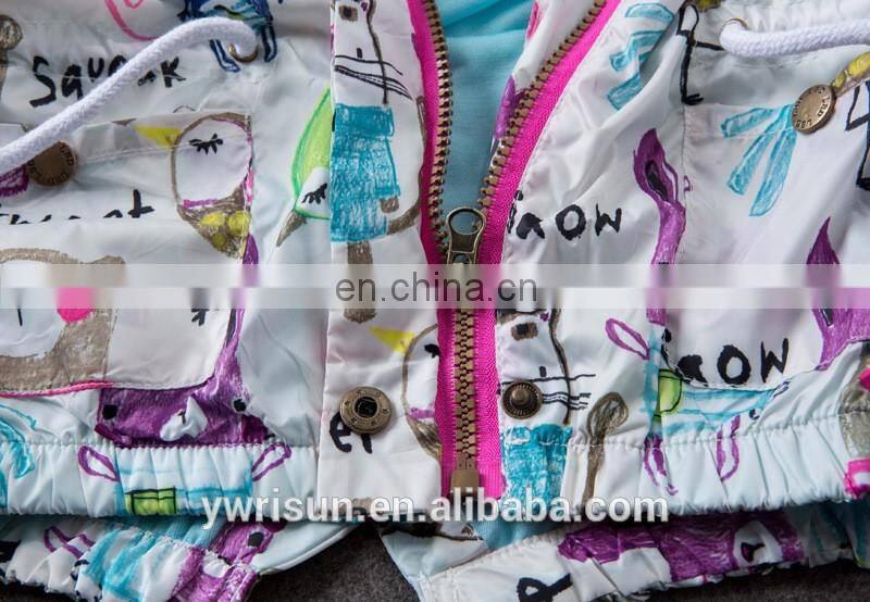 2017 Animal Wholesale Children Custom Outfit Kids Bomber Rain Jacket