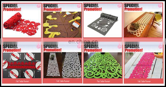 New style white die cut felt table runner,bar mat