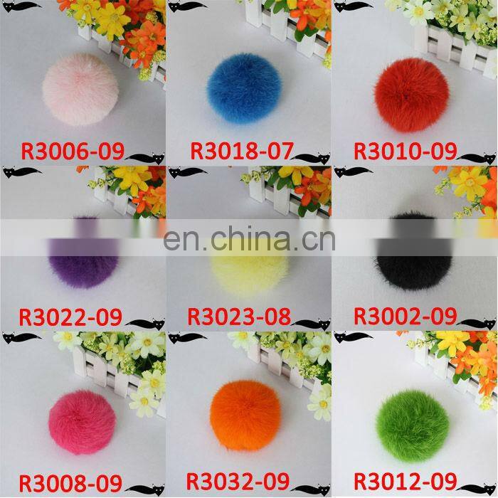 Updating sea blue 15cm raccoon fur balls for hats
