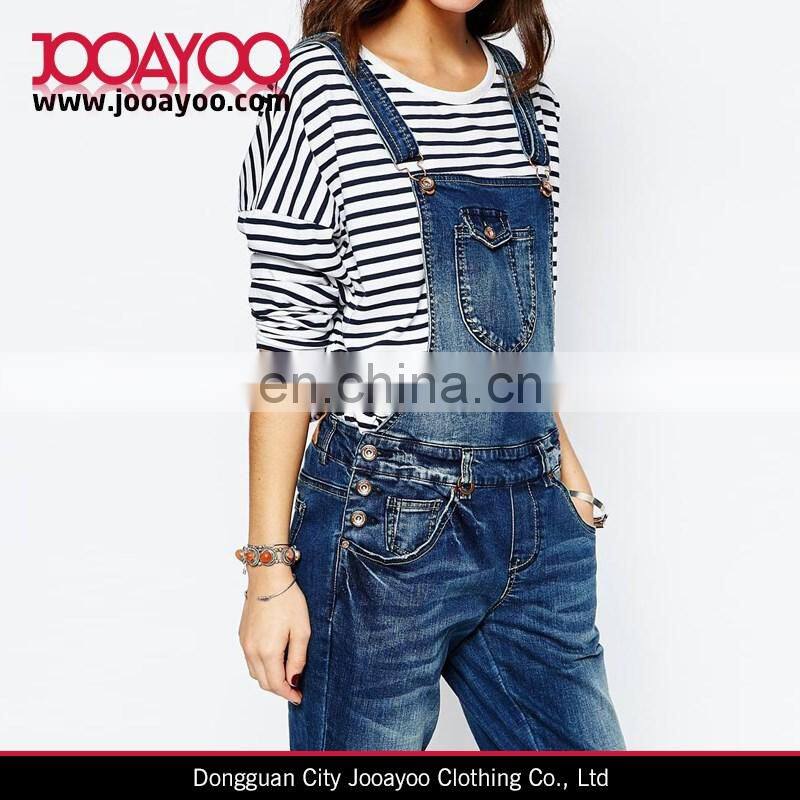 Classic Design Functional Pockets Adjustable Buckle Straps Slim Fit Overalls