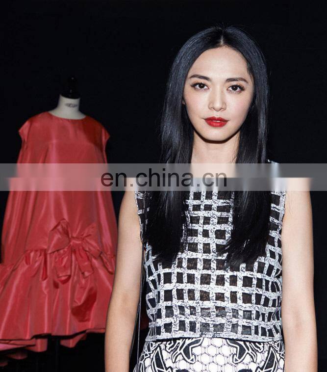 star fashion sleeveless check pattern 2 piece set dress bulk wholesale