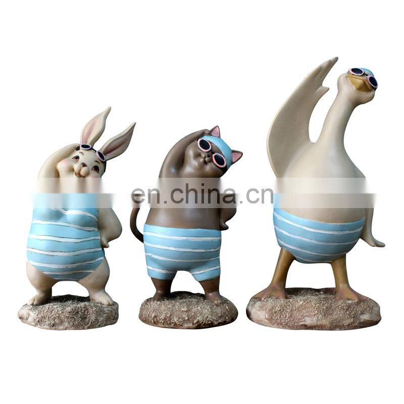 lovely swimsuit animal figures 3 pcs for one set