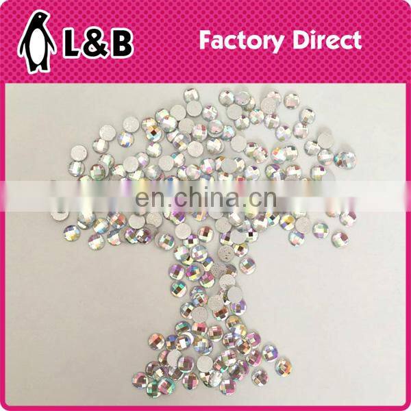 Jet Hematite acrylic hot fix stone