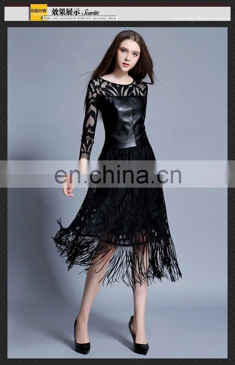 elegant custom-made sexy pu lace evening dresses for women