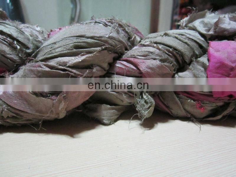 Recycled sari silk ribbon