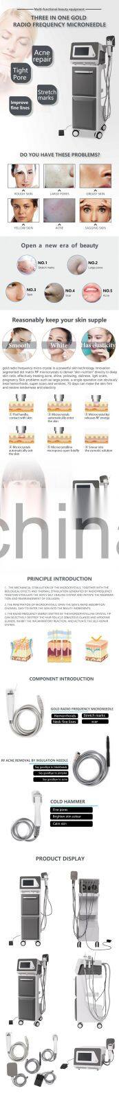 2019 High Quality product 3 in 1 / Rf microneeedle fractional / Facial skin Tightening beauty Use