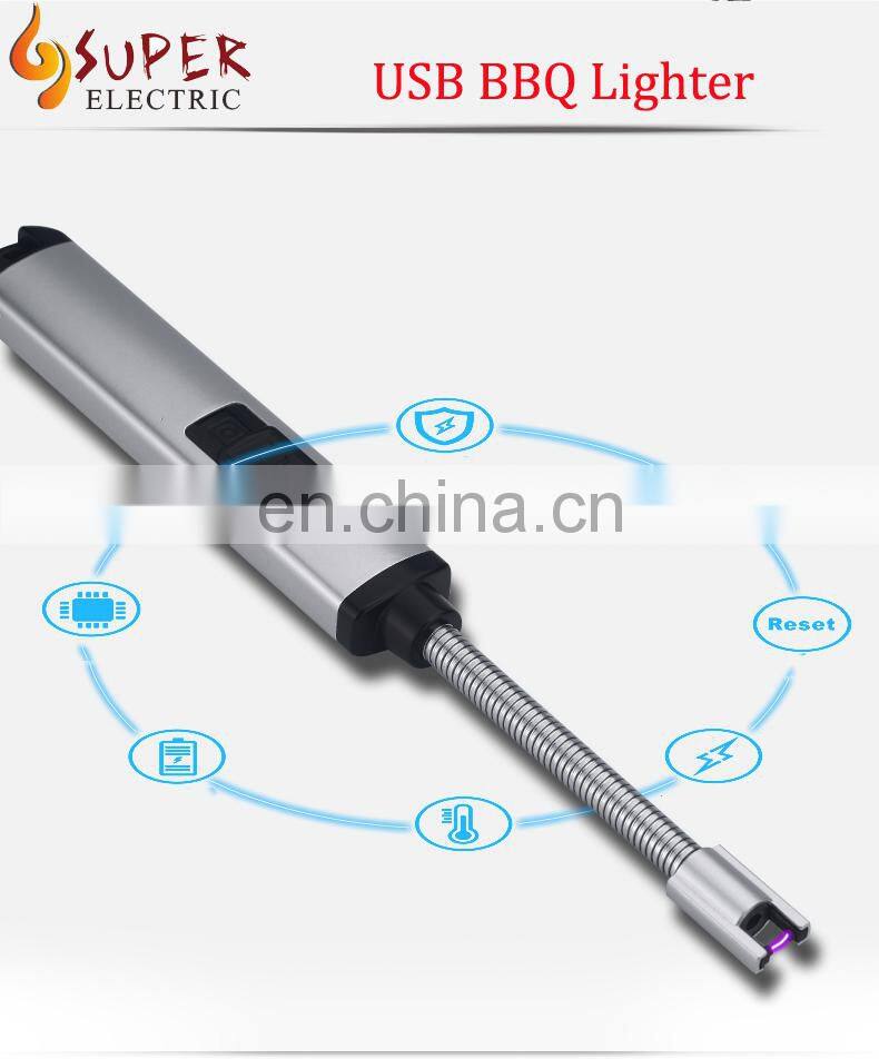 Electric Arc Lighter USB Rechargeable Long Lighter Neck No Spark Windproof Fire Flexible Candle Lighter