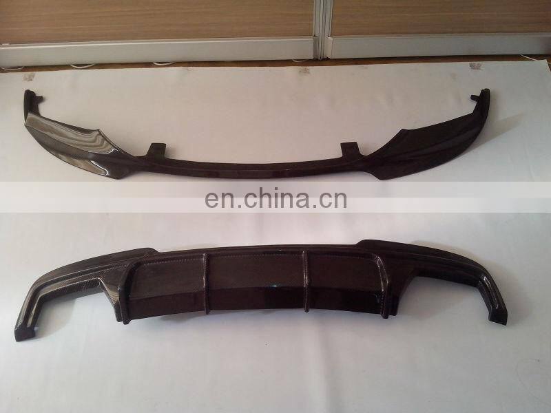High quality Carbon fiber F10 V style front lip spoiler and diffuser for F10