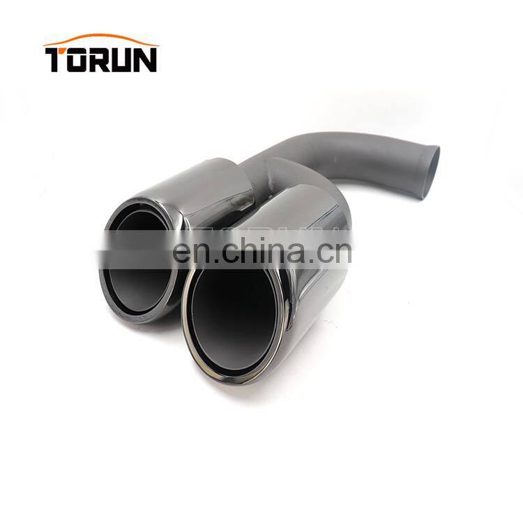 New style Universal carbon auto angle cut exhaust tip for porsche 10-14 Cayenne 958 Round Chroming Black