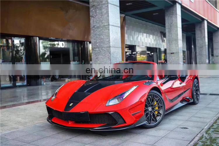 Body kit for Ferrari 488 in ms style front bumper rear bumper hood carbon fiber front lip rear lip side skirts fenders canard