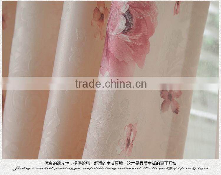 Beautiful printed curtains/flower curtains/jacquard curtains/window curtain for home
