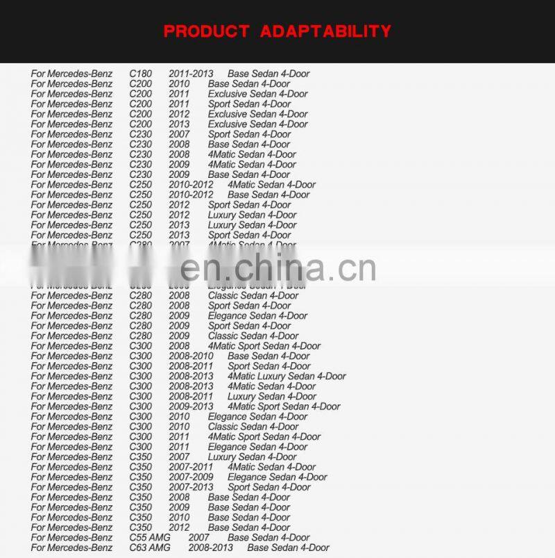 Carbon fiber Rear Wing Spoiler for Mercedes Benz C class W204 C180 C200 C250 C63AMG Sedan 4-door 2007-2014