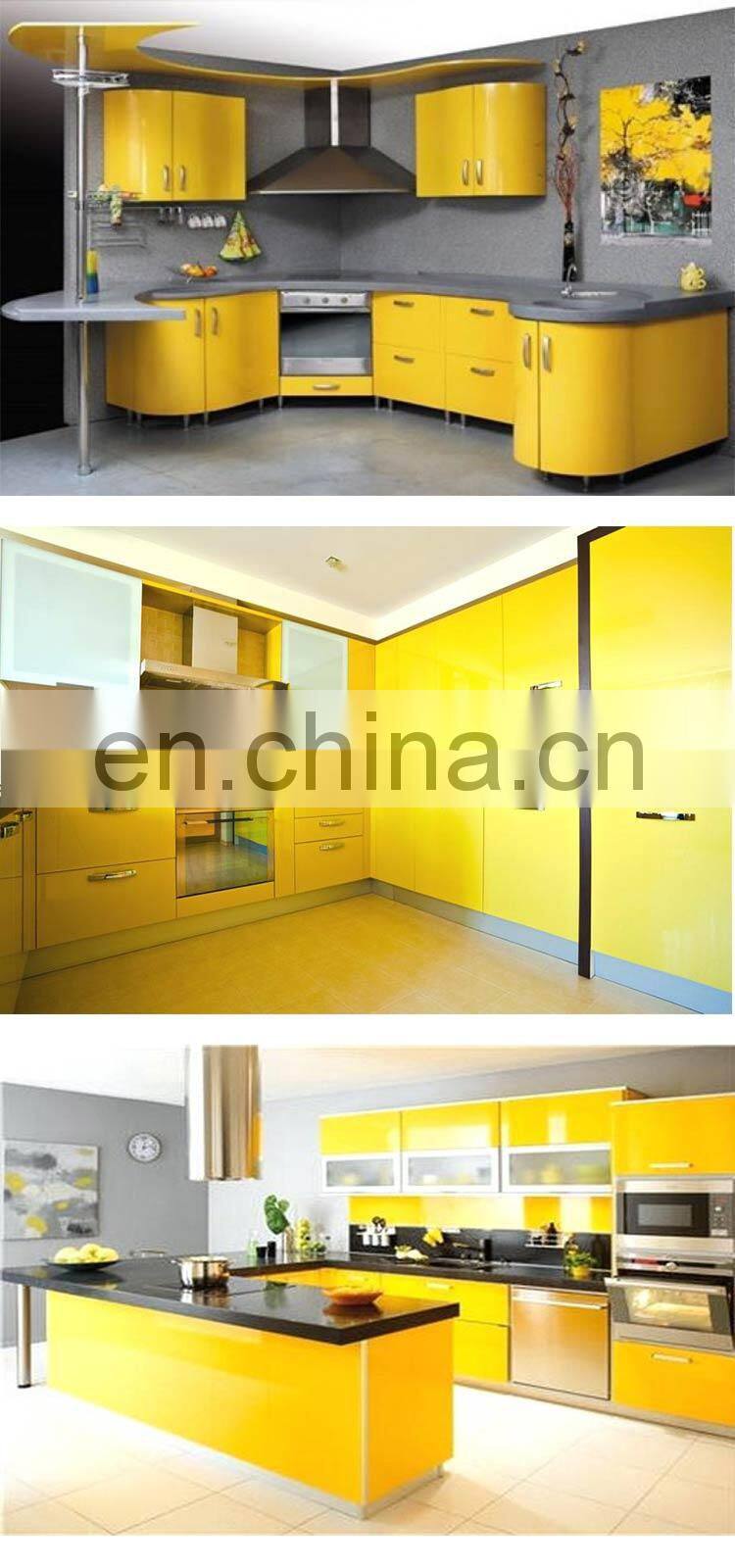 Australia hot sell orange high gloss kitchen cabinet designs