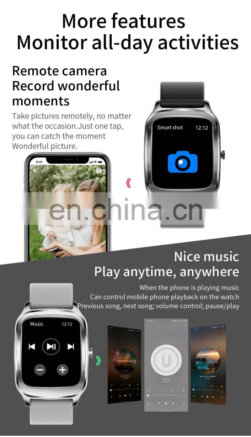 H68 Men Women Smart Watch Heart Rate Compass Message Call Reminder IP68 Waterproof Smart Watch Fitness