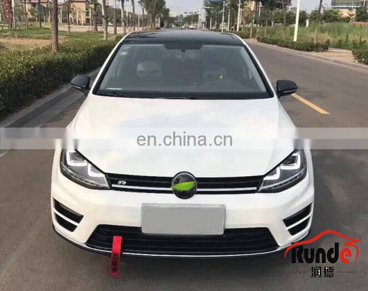 Runde ABS Material R Style Body kit Front Rear Bumper Side Skirt Grille For 12-17 Volkswagen Golf 7 And Golf 7.5 body kit