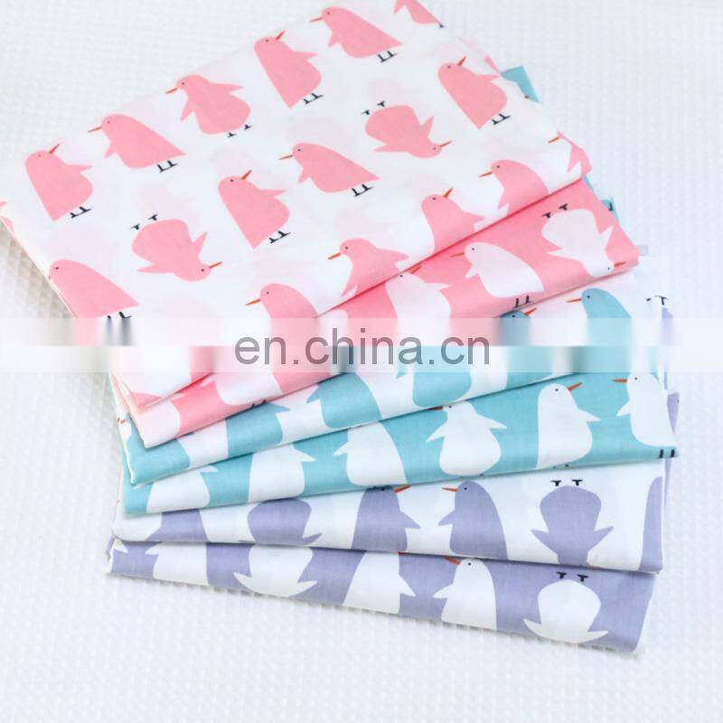 Cotton printed fabric 1.6 meters wide cartoon Penguin kindergarten students bedding cotton fabric wholesale