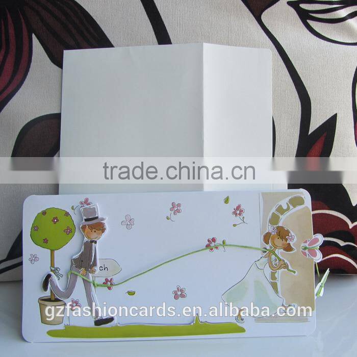 New Products Boy and Girl Romatic Creative Wedding Dress Card