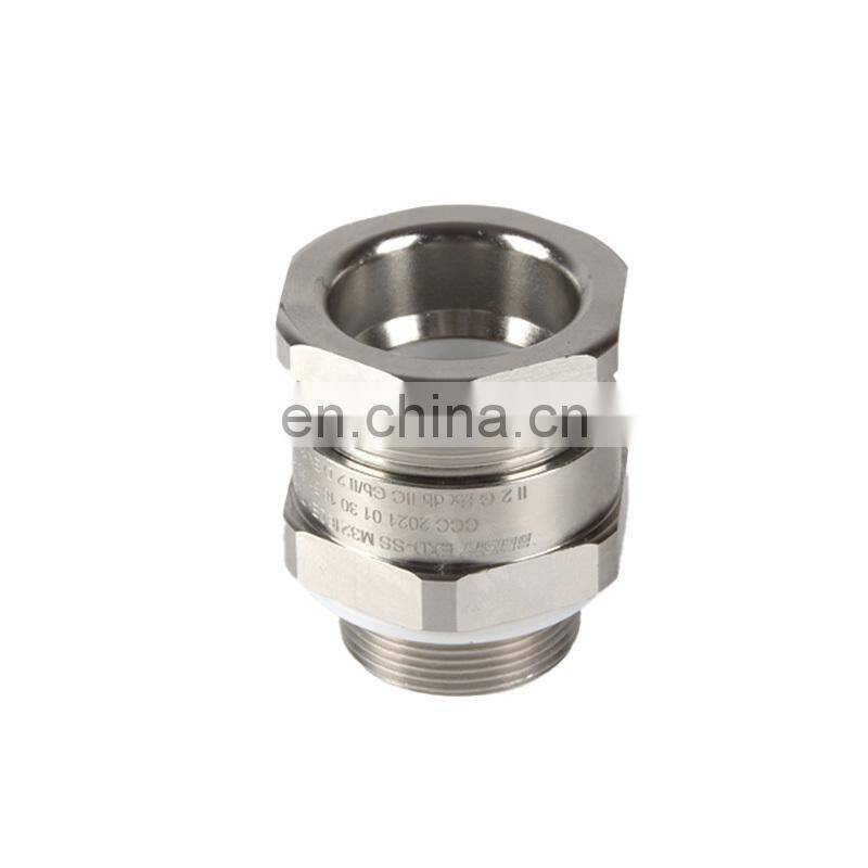 Single Sealing Flameproof Nickel Plated Shielded Brass Cable Gland For Electrical Distribution Box