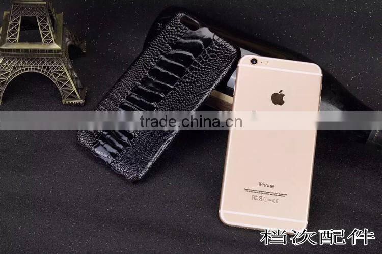 Luxury real exotic ostrich leg skin case for iphone 6 / 6S / iphone 6 plus