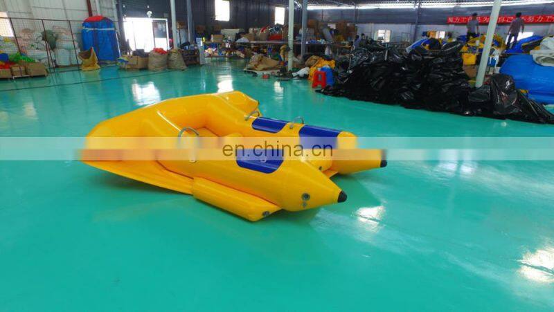 Inflatable Fly Fishing Boat with Three Tubes Inflatable Banana Boat Water Play Equipment