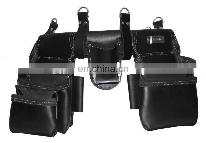 Leather Tool Bag Bag Custom Carrying Portable Multi-function Leather Roll Up Tool Bag