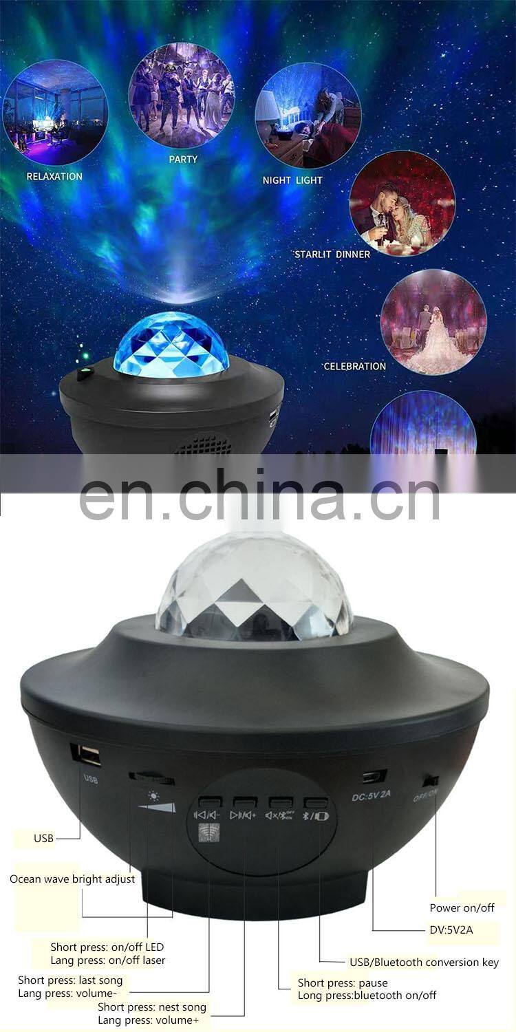 Starry Night Light Projector For Kids Bedroom Star Led Usb Rechargeable Musical Laser