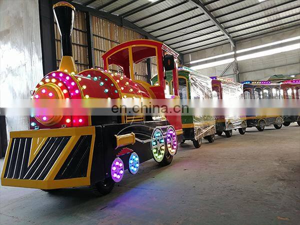Amusement Cartoon Electric Track Train Playground Equipment Popular Trackless Train For Sale