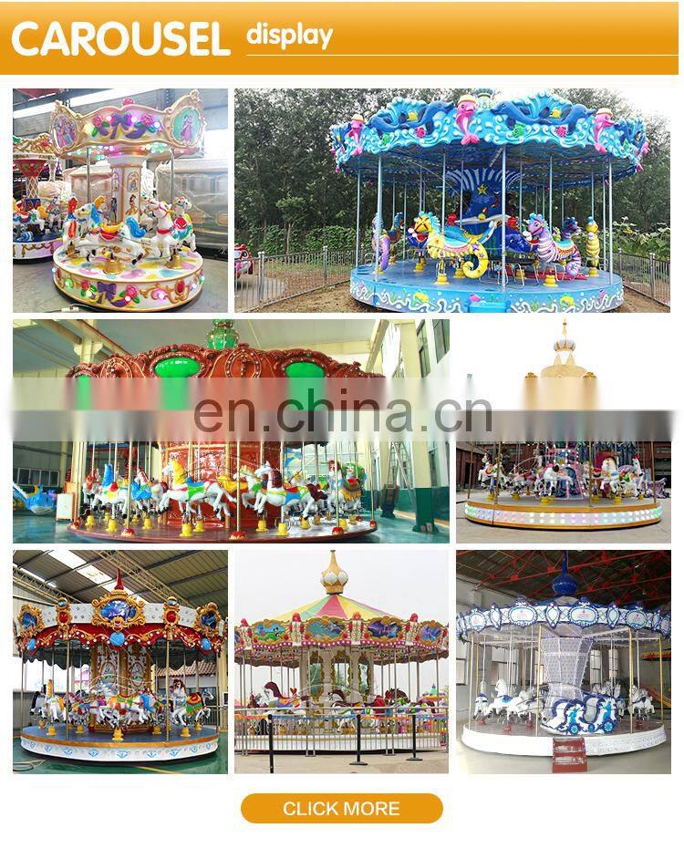 Fairground musical carousel equipment 6 seats amusement rides