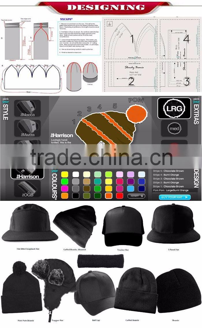 Custom knit beanies with woven label slouch beanie hat