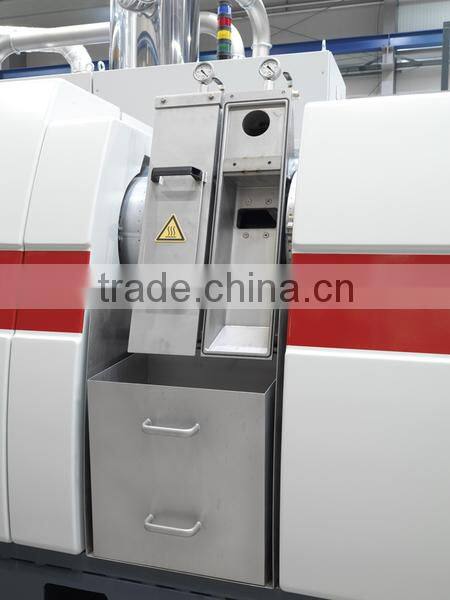 High torque gear box post consumer pp pe plastic exhausting pelletizing machine