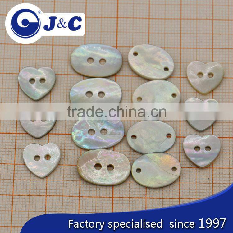 2015 Manufacture heart shape Agoya shell buttons