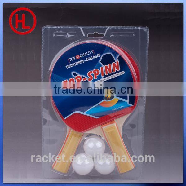 cheap high quality ping pong table tennis racket with 3 table tennis balls set wholesale