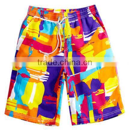 New men's surfing plaid swim trunks