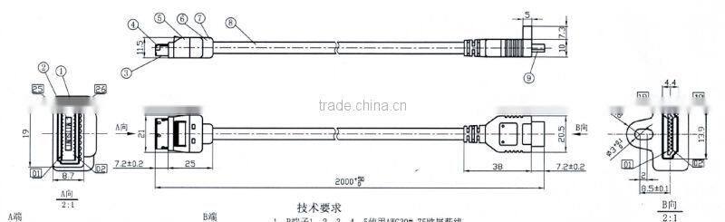 automotive hdmi to vga cable with TS16949 approved