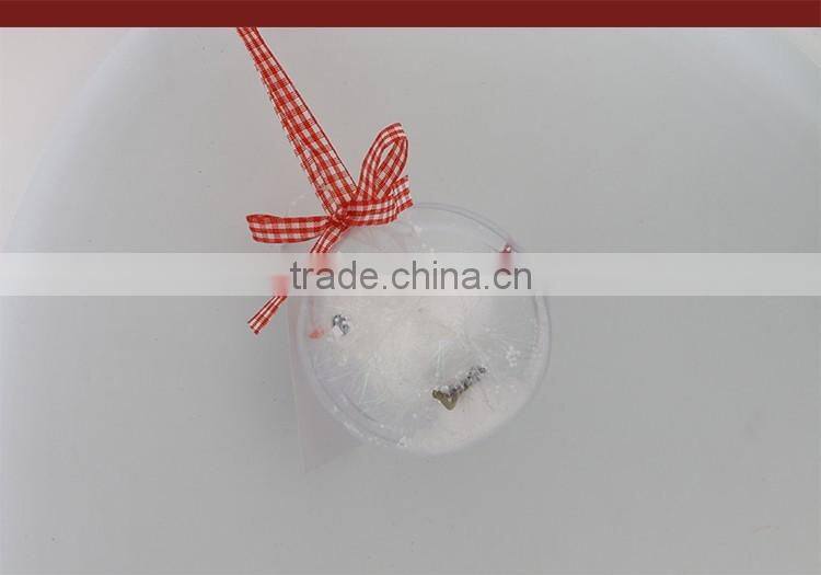 Clear Plastic Christmas Balls Cute Bird OEM Opening Christmas Bauble Ball