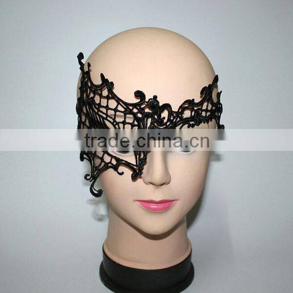 Cheap in stock black lace masquerade ball mask bulk Eye Mask Sexy Lace Venetian Masquerade fancy dress costume