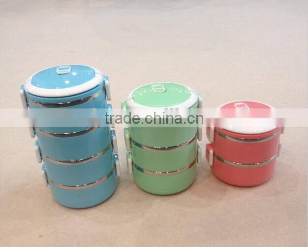 2016 New Insulated lunch box, 4 layer Stainless steel food carrier