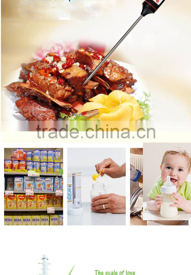 Digital Instant-Read Electronic Stainless Steel Metal Probe BBQ Food Kitchen Milk Bottle Temperature Thermometer