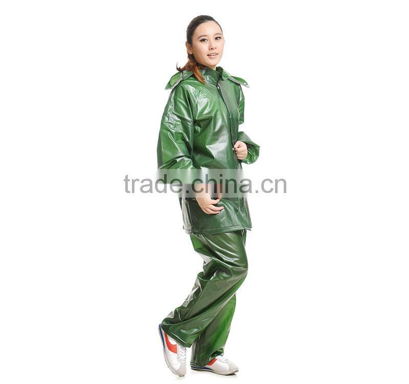 pvc green raincoat