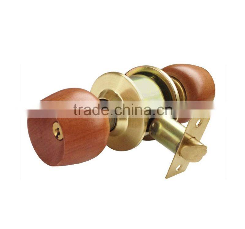 Cylindrical wooden knob lock 5831ET-SB