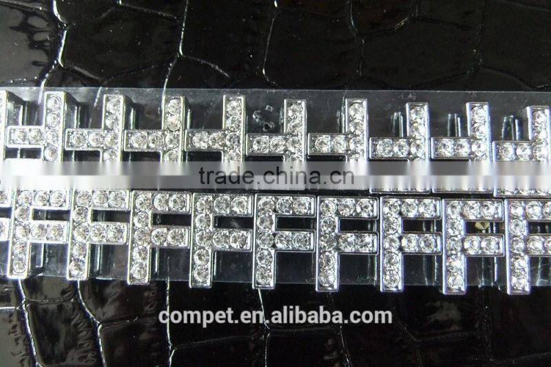 10mm Gold Rhinestone Letters Wholesale Diamond DIY Letter