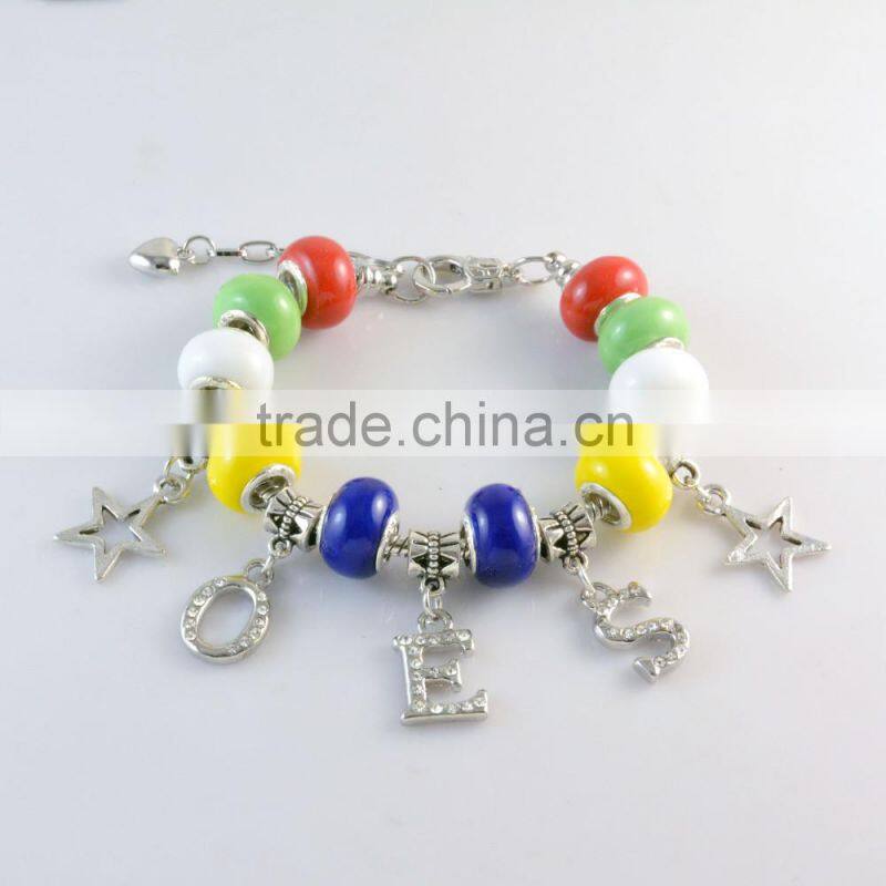 Custom Order of Eastern Star Sweet Diva bead charms bangle bracelet Jewelry
