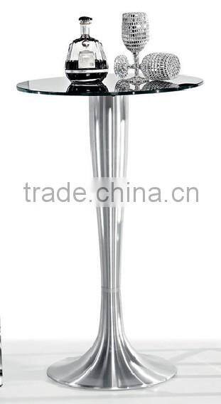 round glass top standing bar table